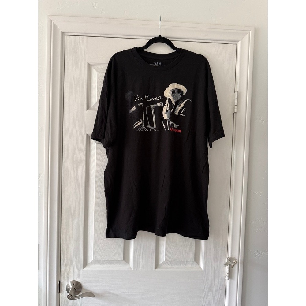 van morrison black 2023 us tour band tee unisex size xx-large xxl